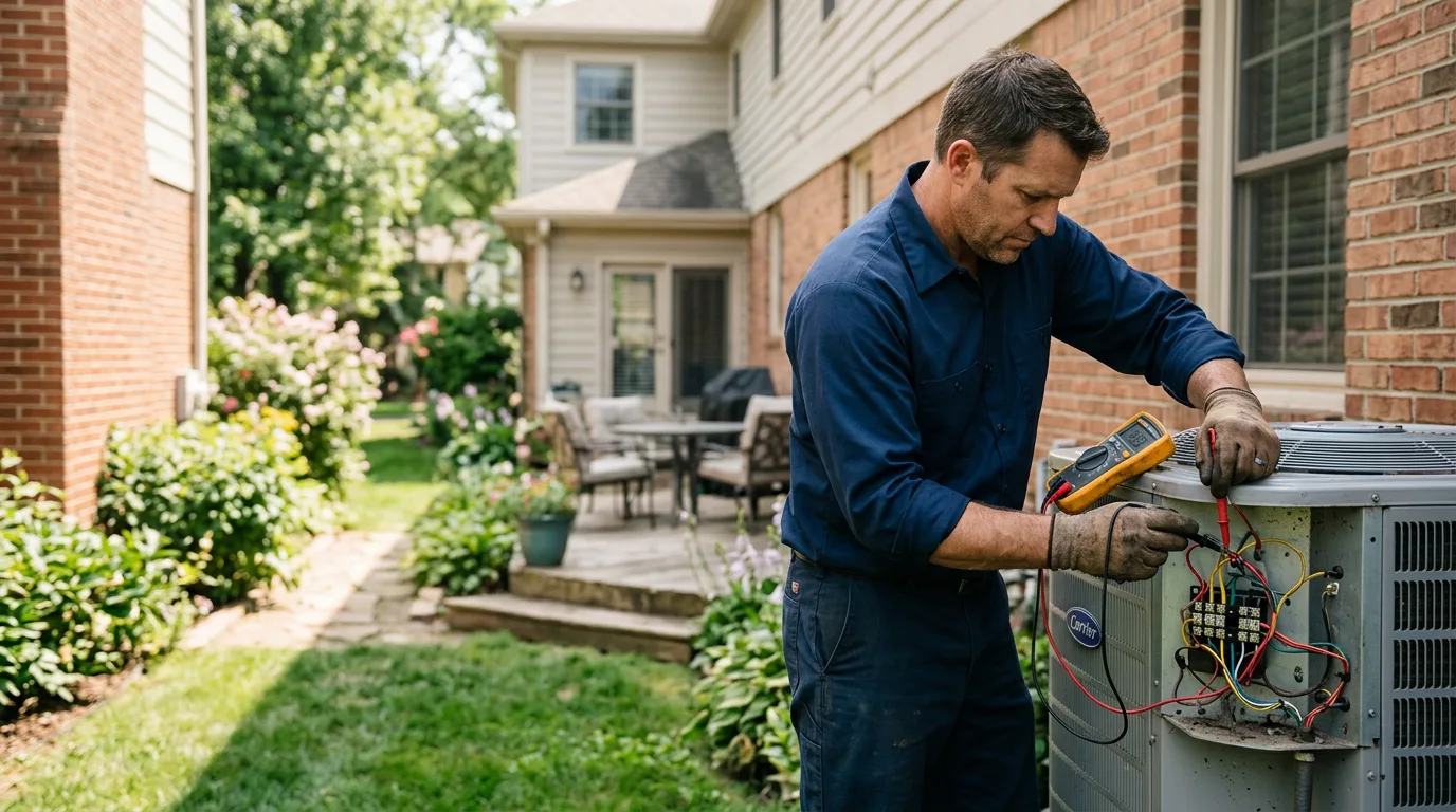 HVAC technician working near Agate, ND